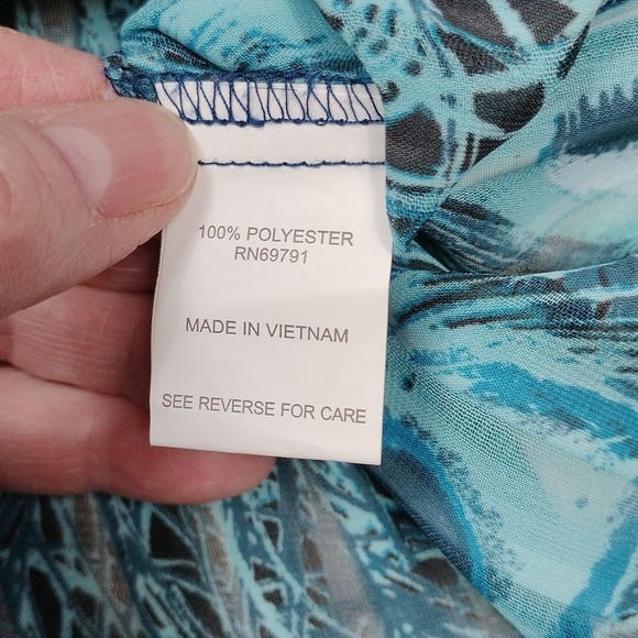 Rebecca Malone women's 3/4 sleeved button down blouse size XL - Picture 8 of 13